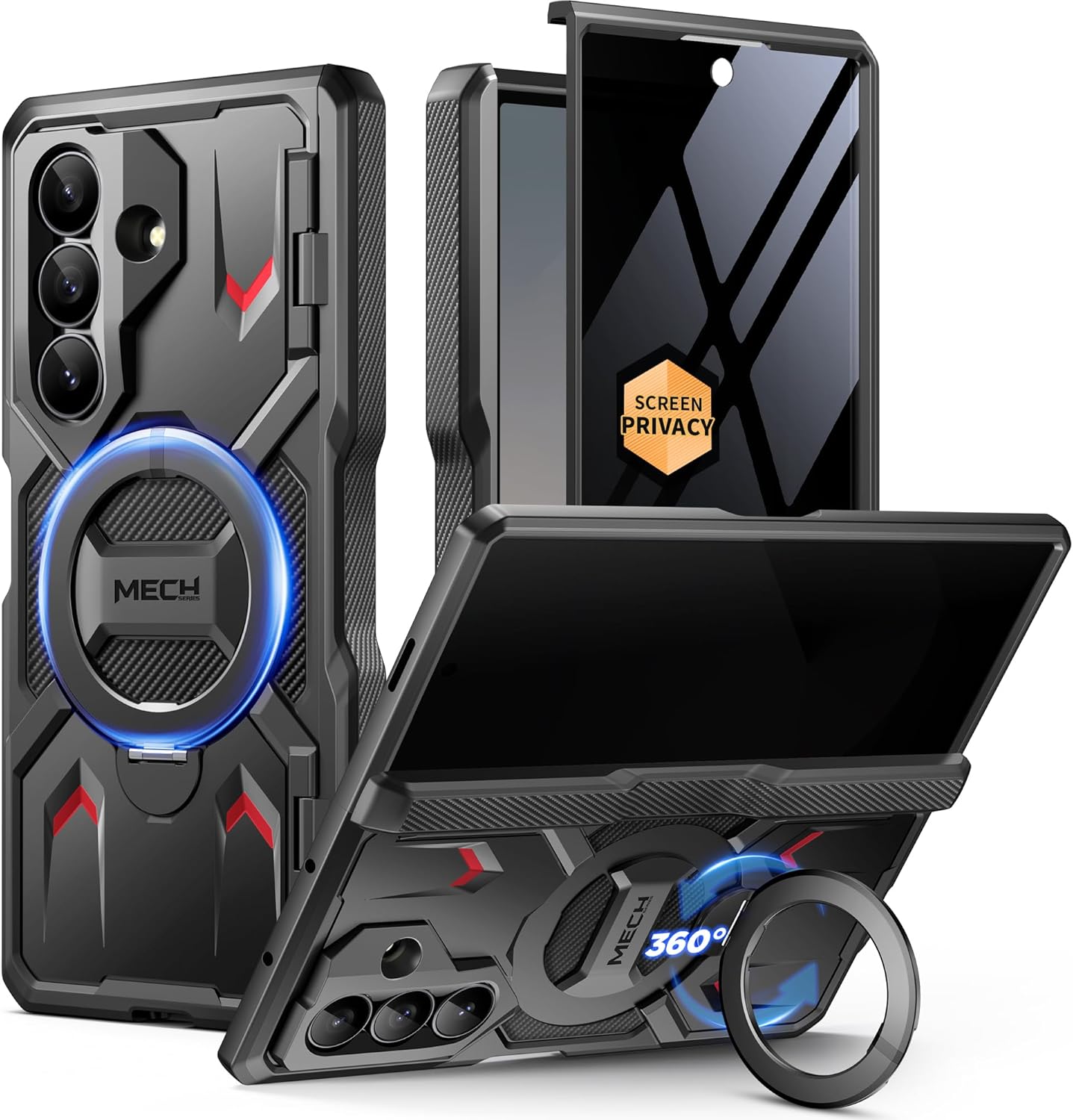 Z Fold 7 Case with 360° Spin Magnetic Stand