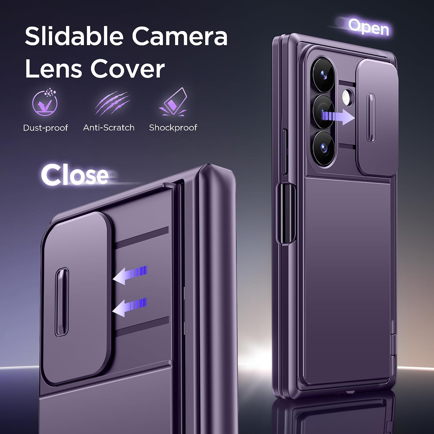 Galaxy Z Fold 8 Ultra Wallet Case with Privacy Film & Stand