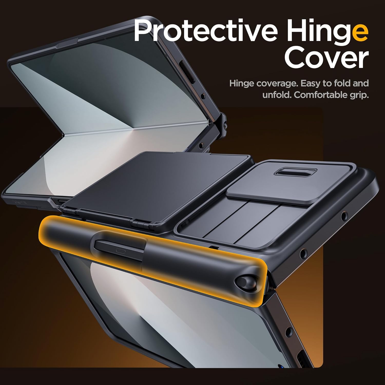 Z Fold 6 Case with Rugged Hinge Protection Wallet Kickstand