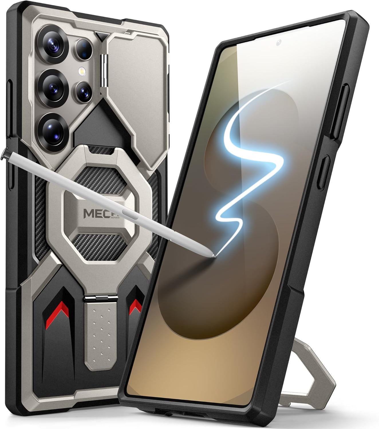 TONGATE Magnetic Case for Galaxy S25 Ultra, Ring Stand with Screen Protector