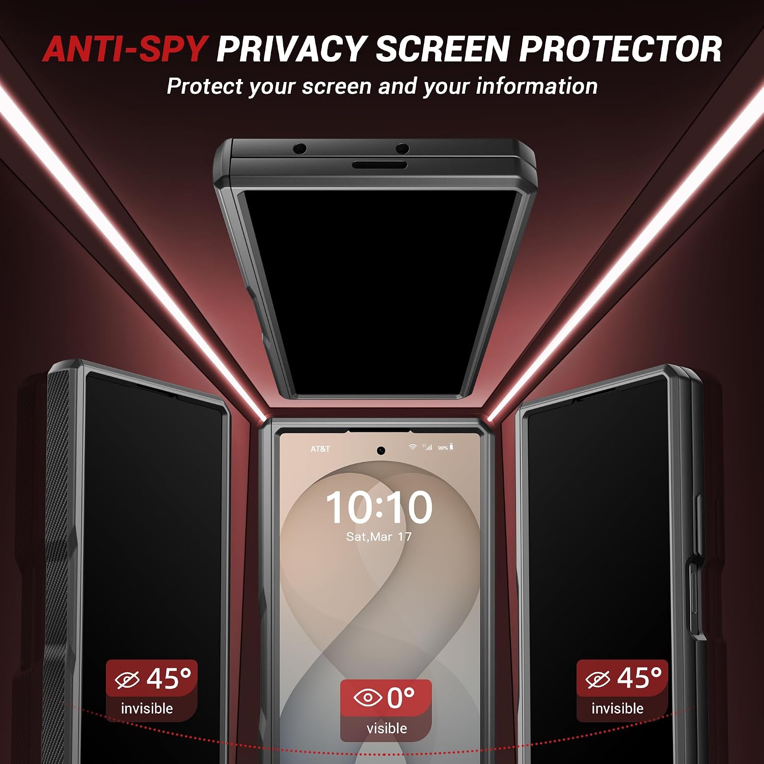 Galaxy Z Fold 8 360° Magnetic Stand Case with Privacy Screen Protector