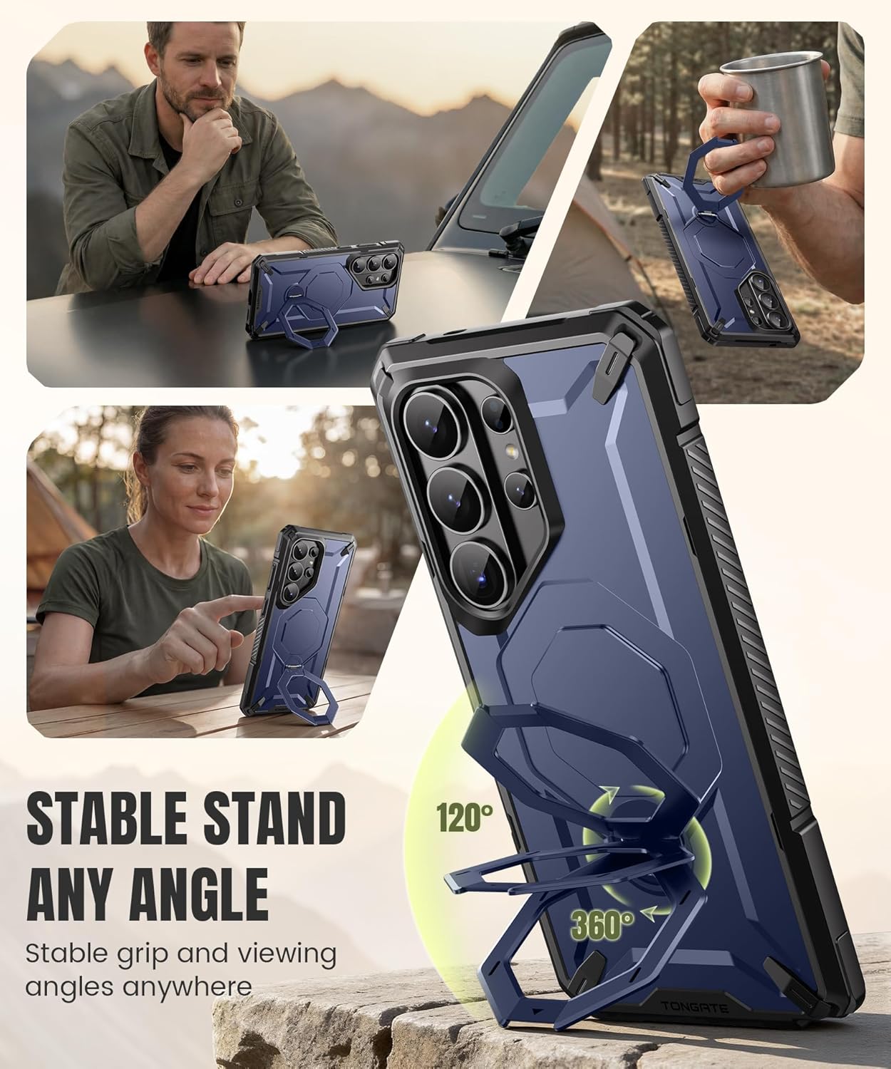 Samsung S26 Ultra Case with 360° Spin Magnetic Stand