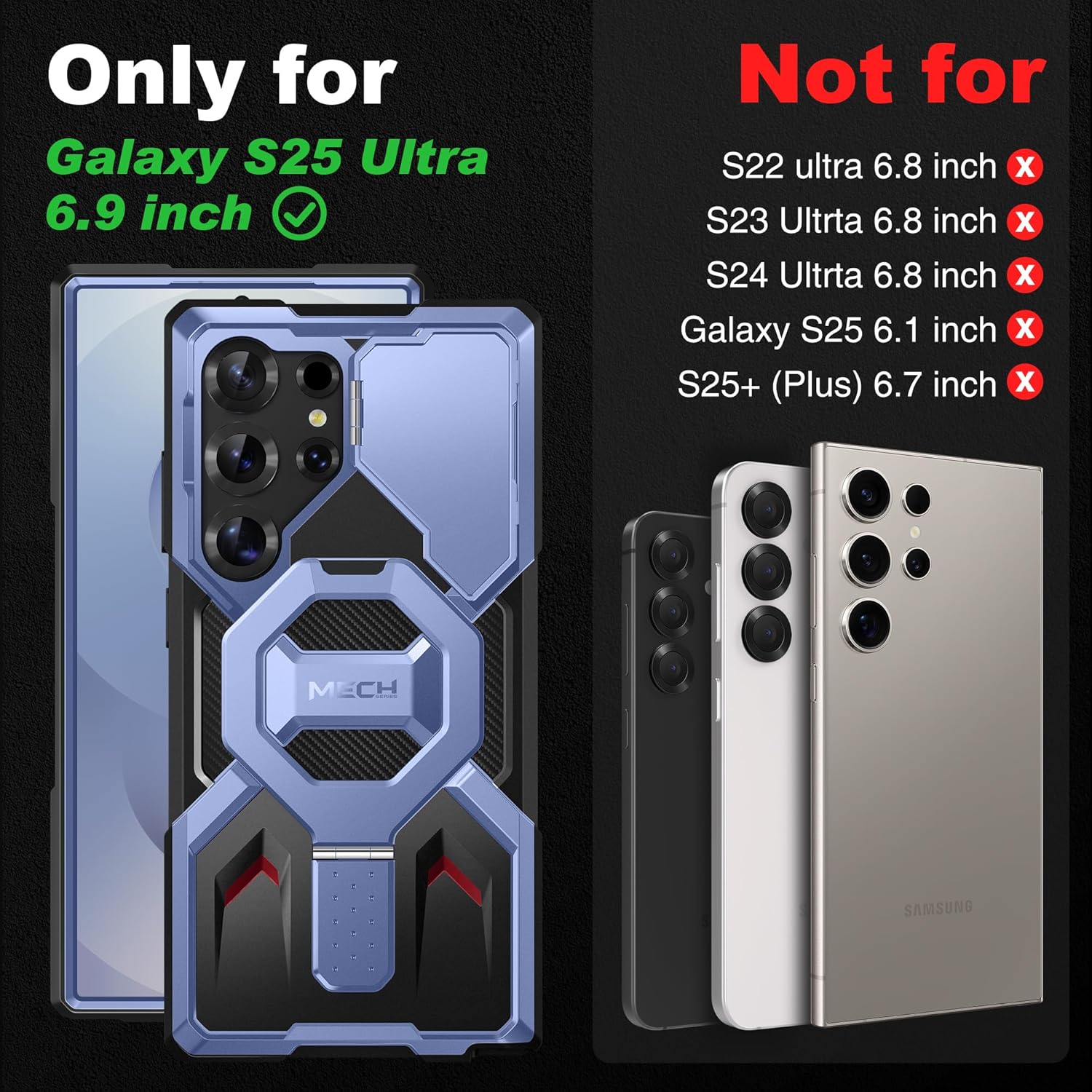 Samsung S25 Ultra Magnetic Case with Belt Clip