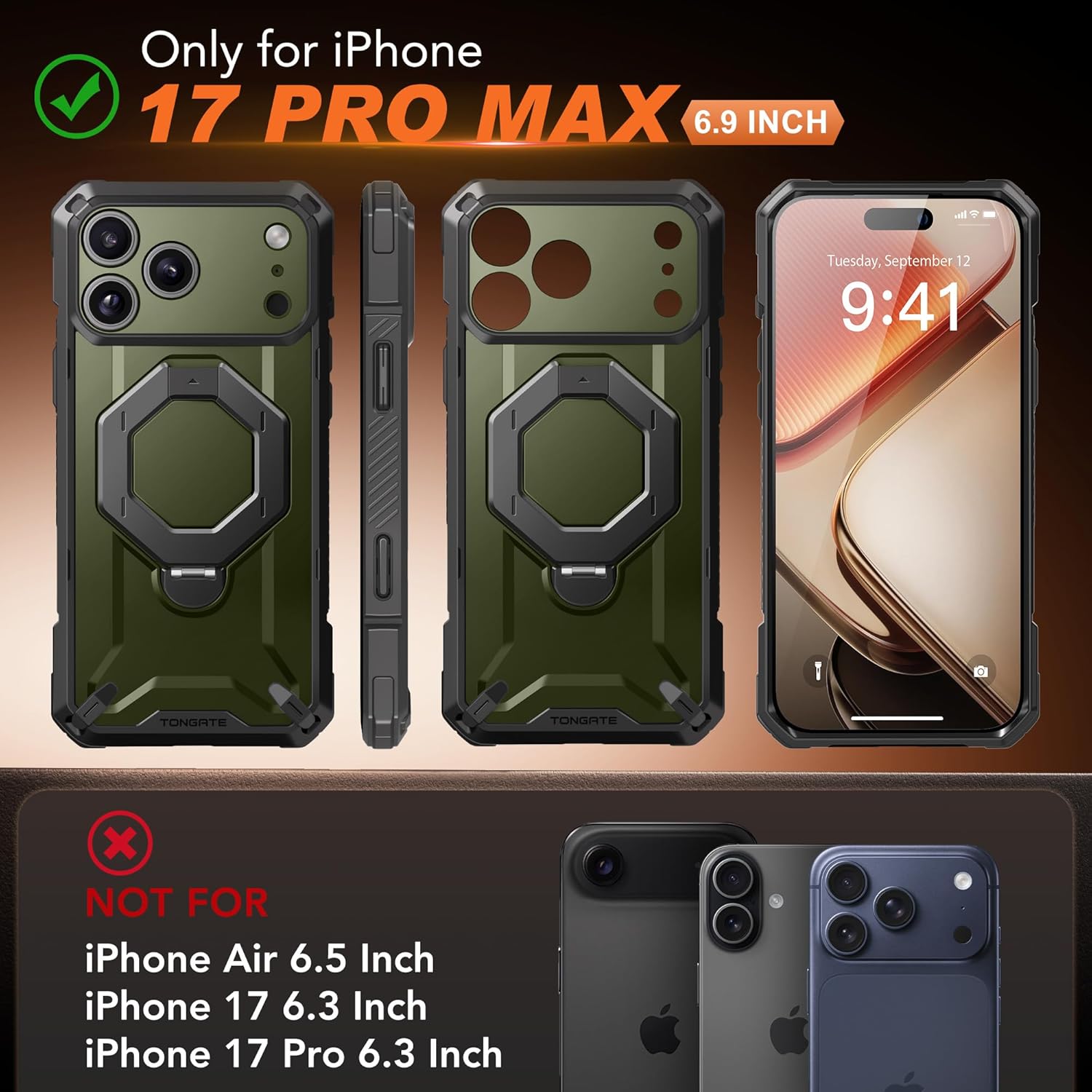 TONGATE iPhone 17 Pro Max Case