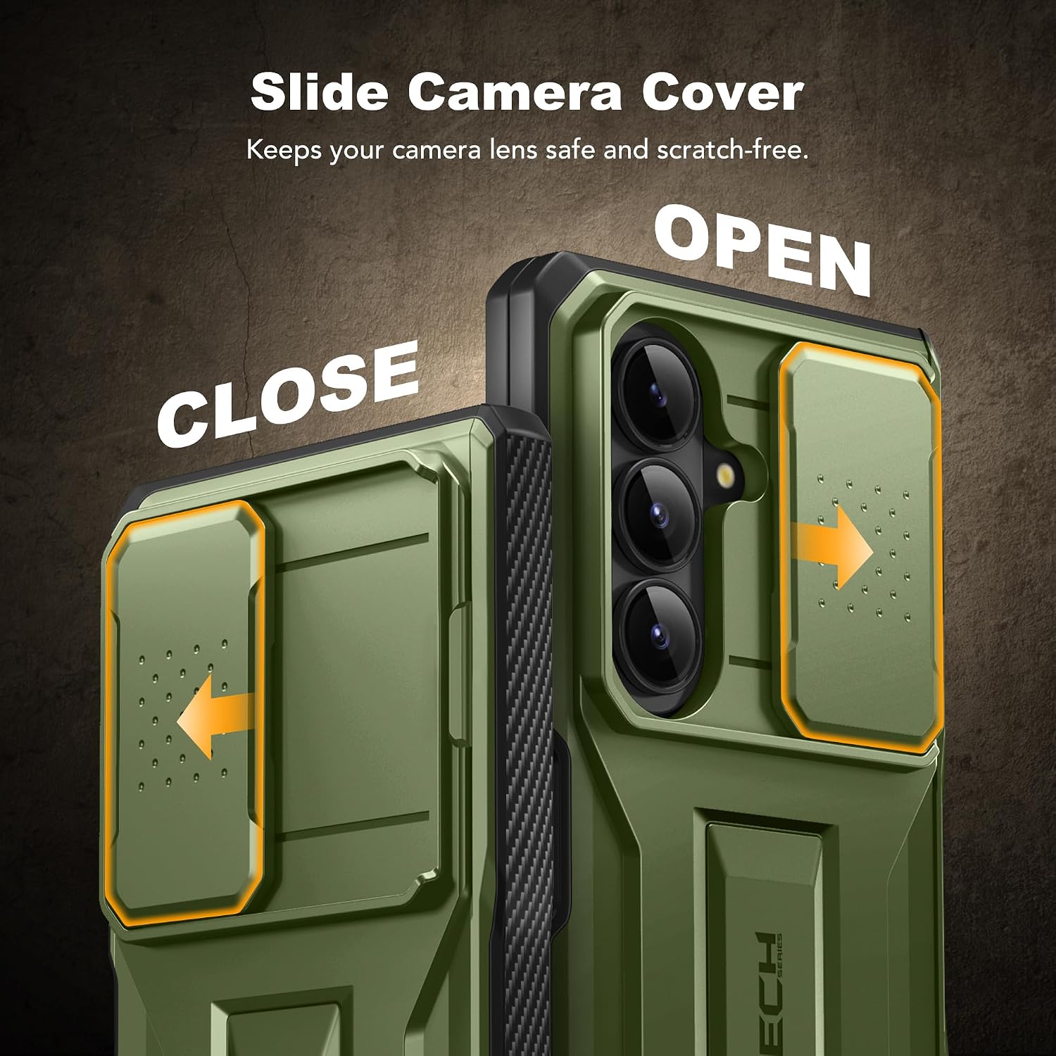 Galaxy Z Fold 7 Slide Camera Case with Stand, Belt Clip & Privacy Screen Protector