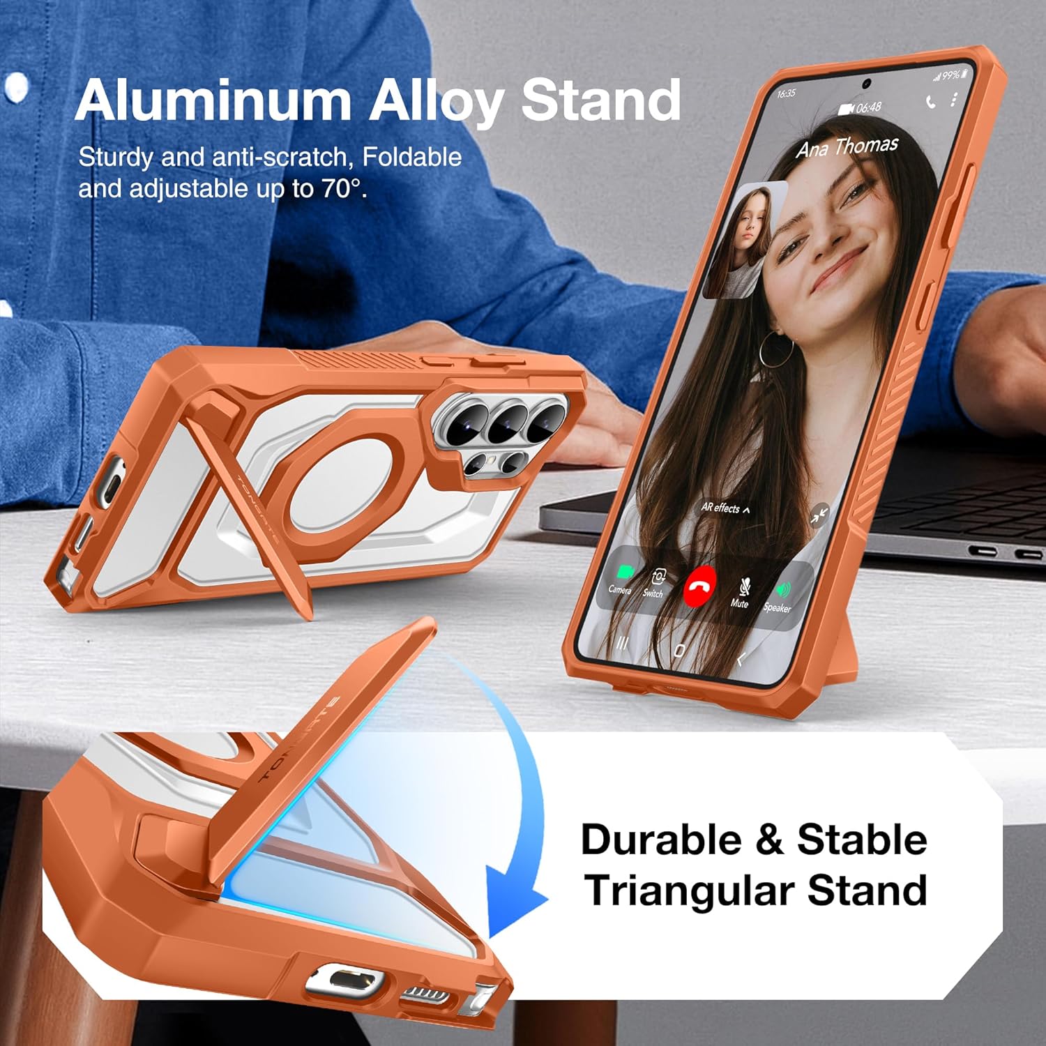 Samsung Galaxy S26 Ultra Case with Aluminum Alloy Kickstand