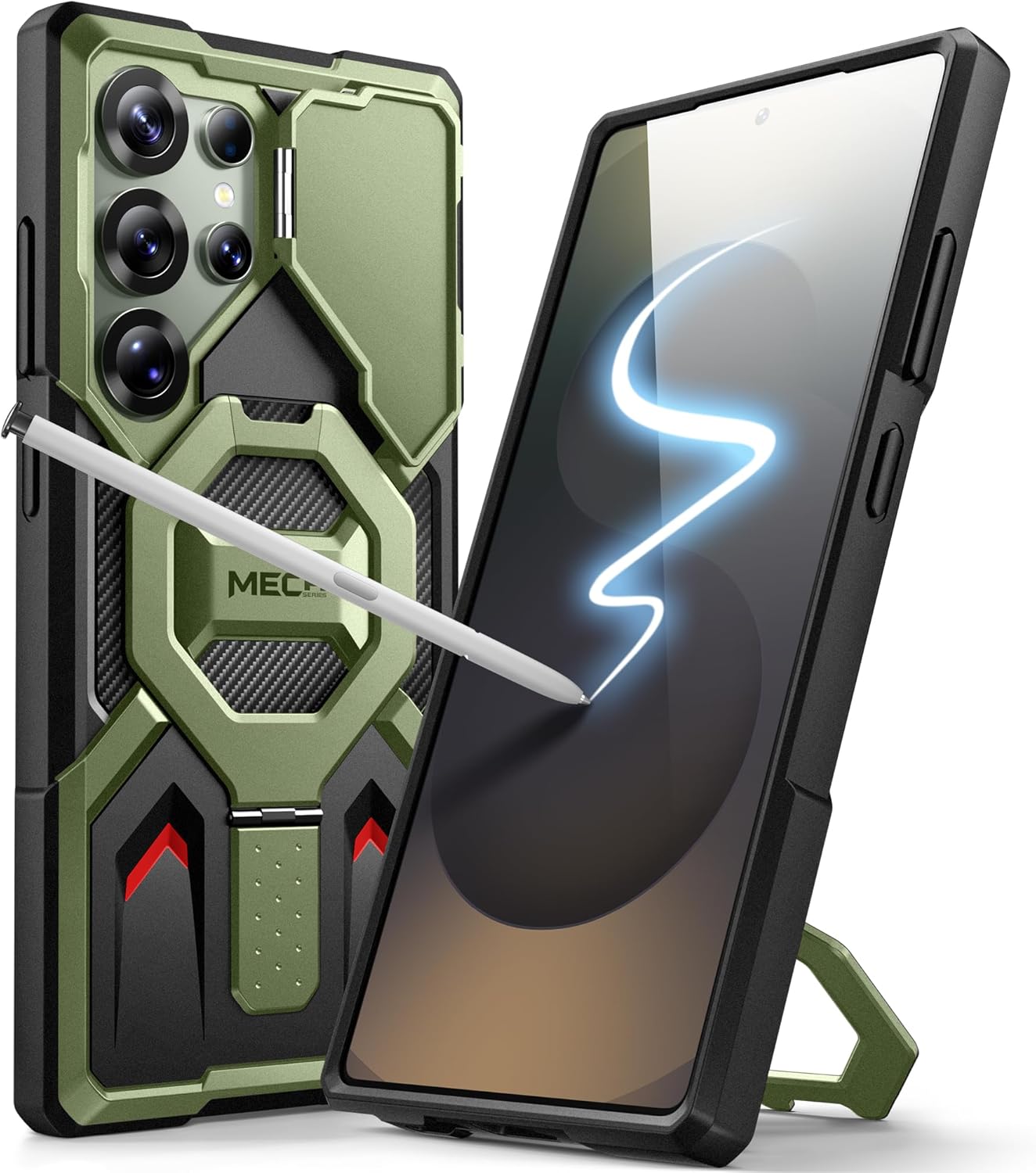 TONGATE Magnetic Case for Galaxy S25 Ultra, Ring Stand with Screen Protector