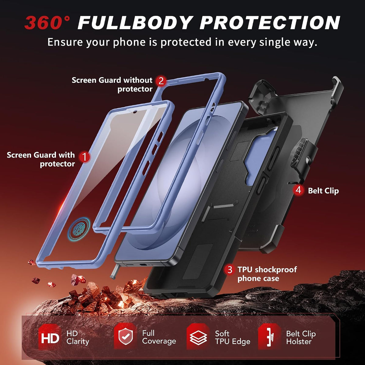Galaxy S26 Ultra Magnetic Stand Case with Belt Clip