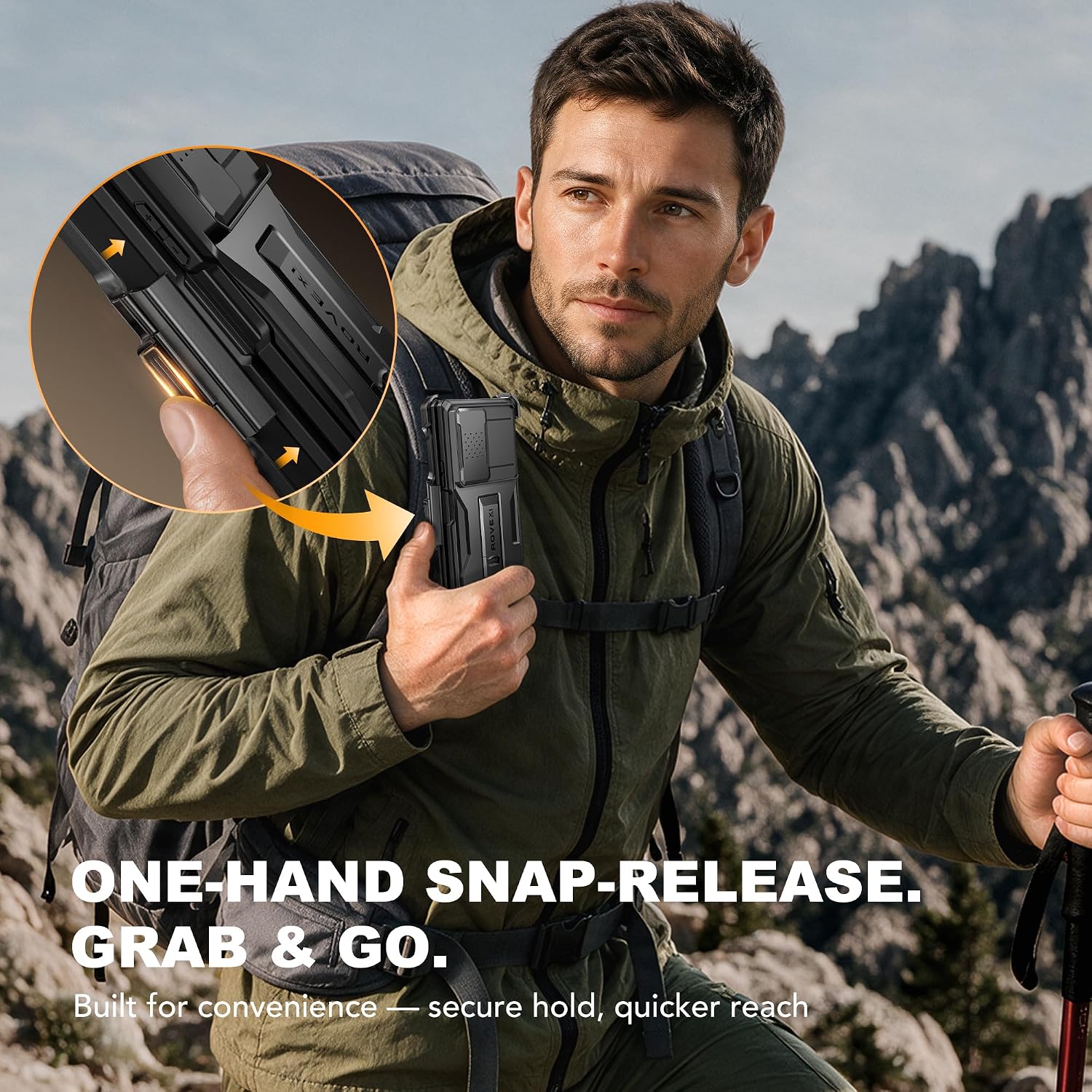 Galaxy Z Fold 8 Slide Camera Cover Case with Stand, Belt Clip & 2 Privacy Screen Protector
