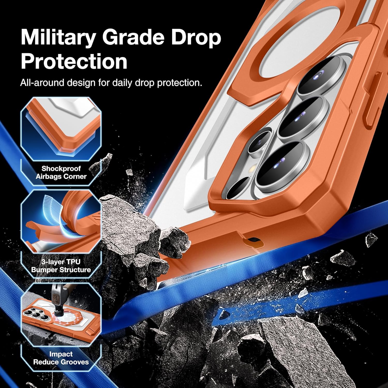 Samsung Galaxy S26 Ultra Case with Aluminum Alloy Kickstand