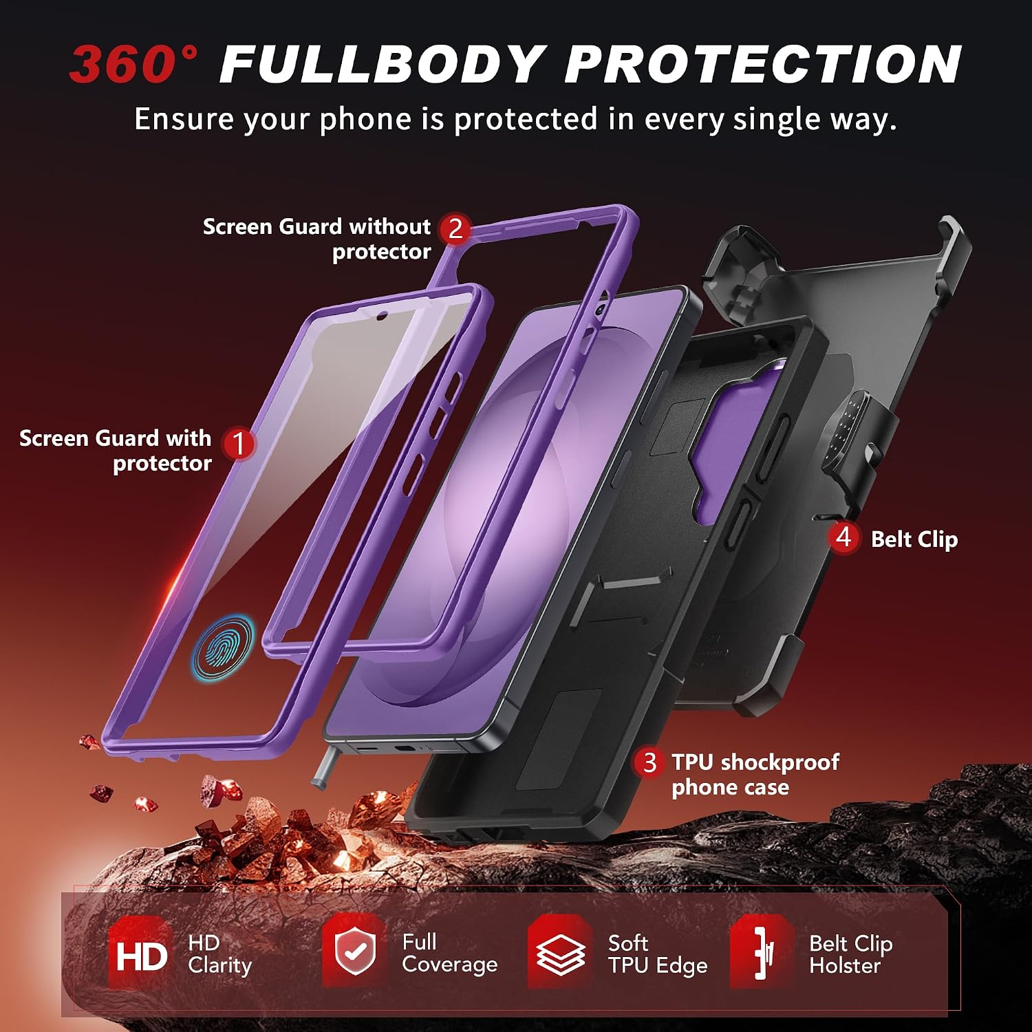 Galaxy S26 Ultra Magnetic Stand Case with Belt Clip