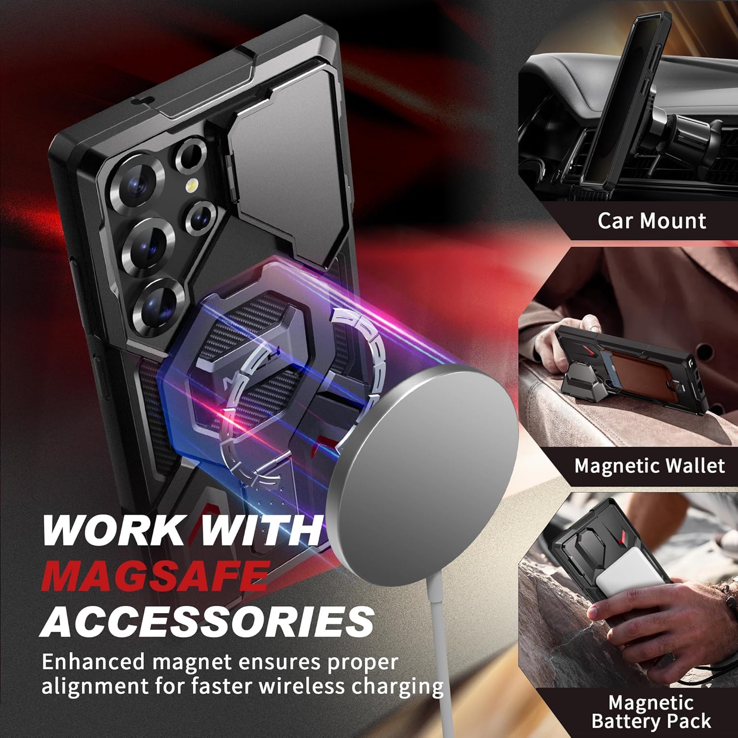 Samsung S25 Ultra Magnetic Case with Belt Clip