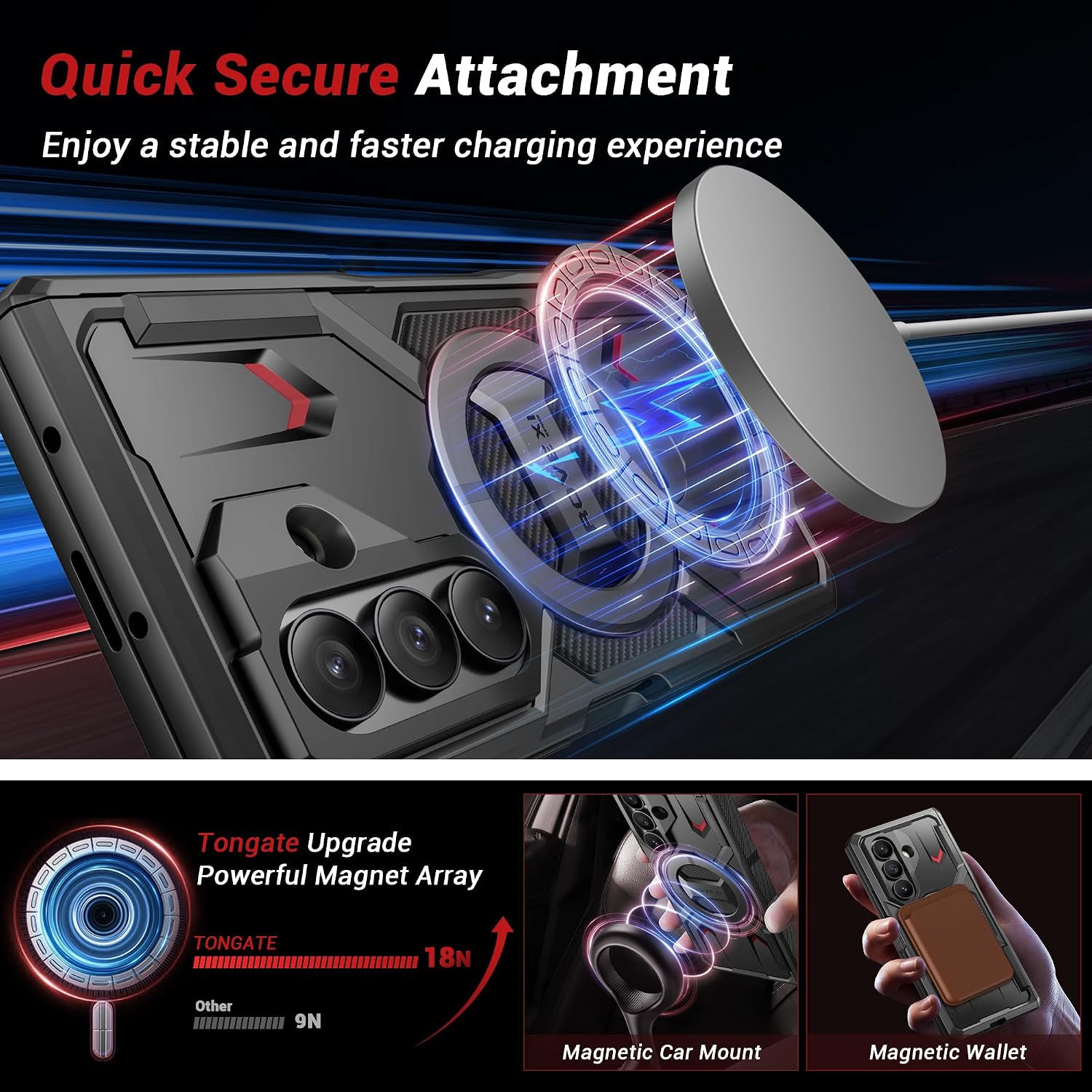 Galaxy Z Fold 8 360° Magnetic Stand Case with Privacy Screen Protector