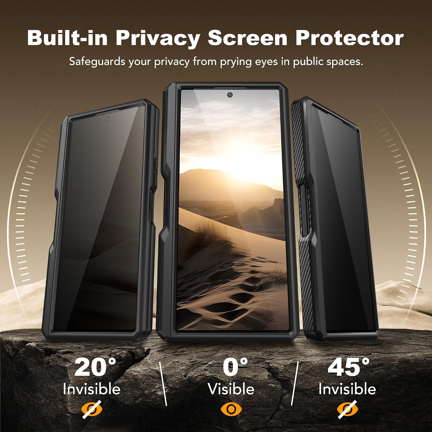Galaxy Z Fold 8 Slide Camera Cover Case with Belt Clip, Stylus & Pen