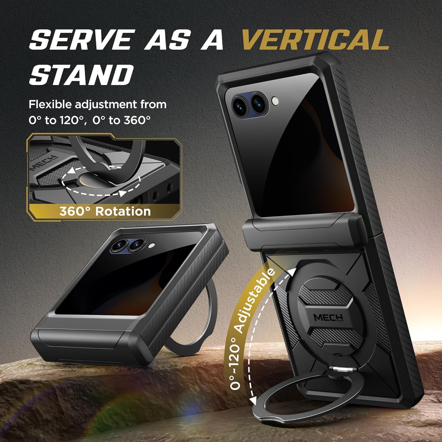 Motorola Razr Case with 360° Spin Magnetic Stand