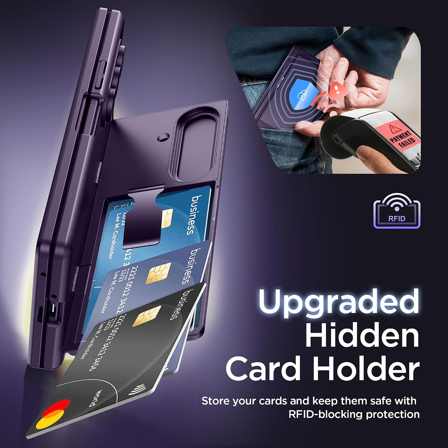 Galaxy Z Fold 8 Ultra Wallet Case with Privacy Film & Stand