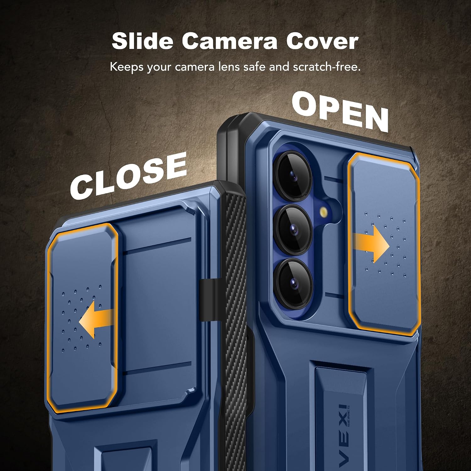 Galaxy Z Fold 8 Slide Camera Cover Case with Stand, Belt Clip & Privacy Screen Protector