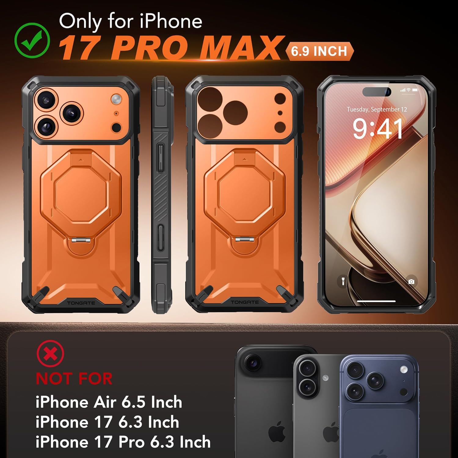 TONGATE iPhone 17 Pro Max Case