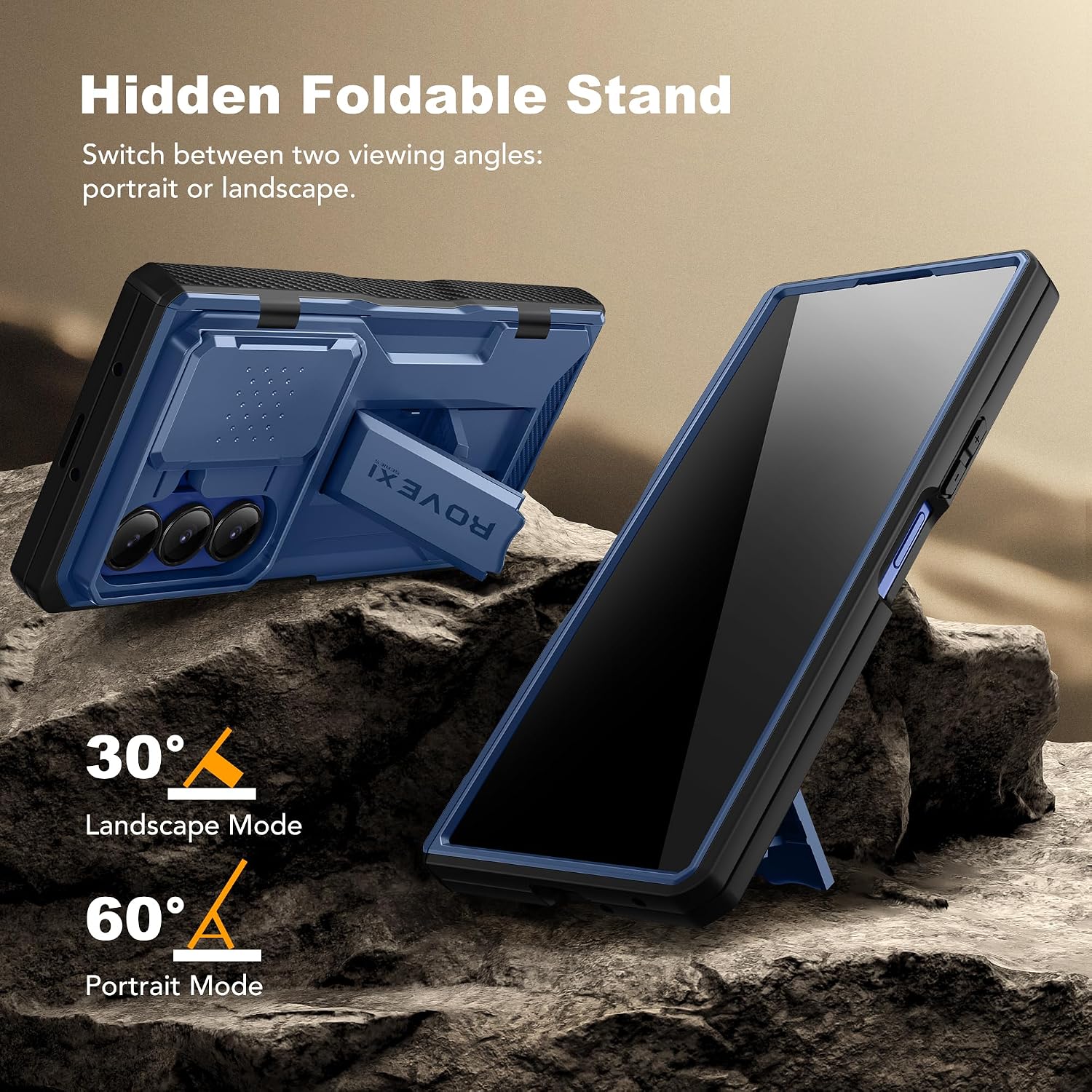 Galaxy Z Fold 8 Slide Camera Cover Case with Stand, Belt Clip & Privacy Screen Protector