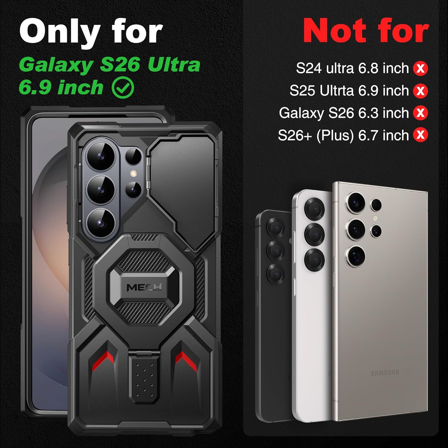 TONGATE Magnetic Stand for Samsung Galaxy S26 Ultra Case