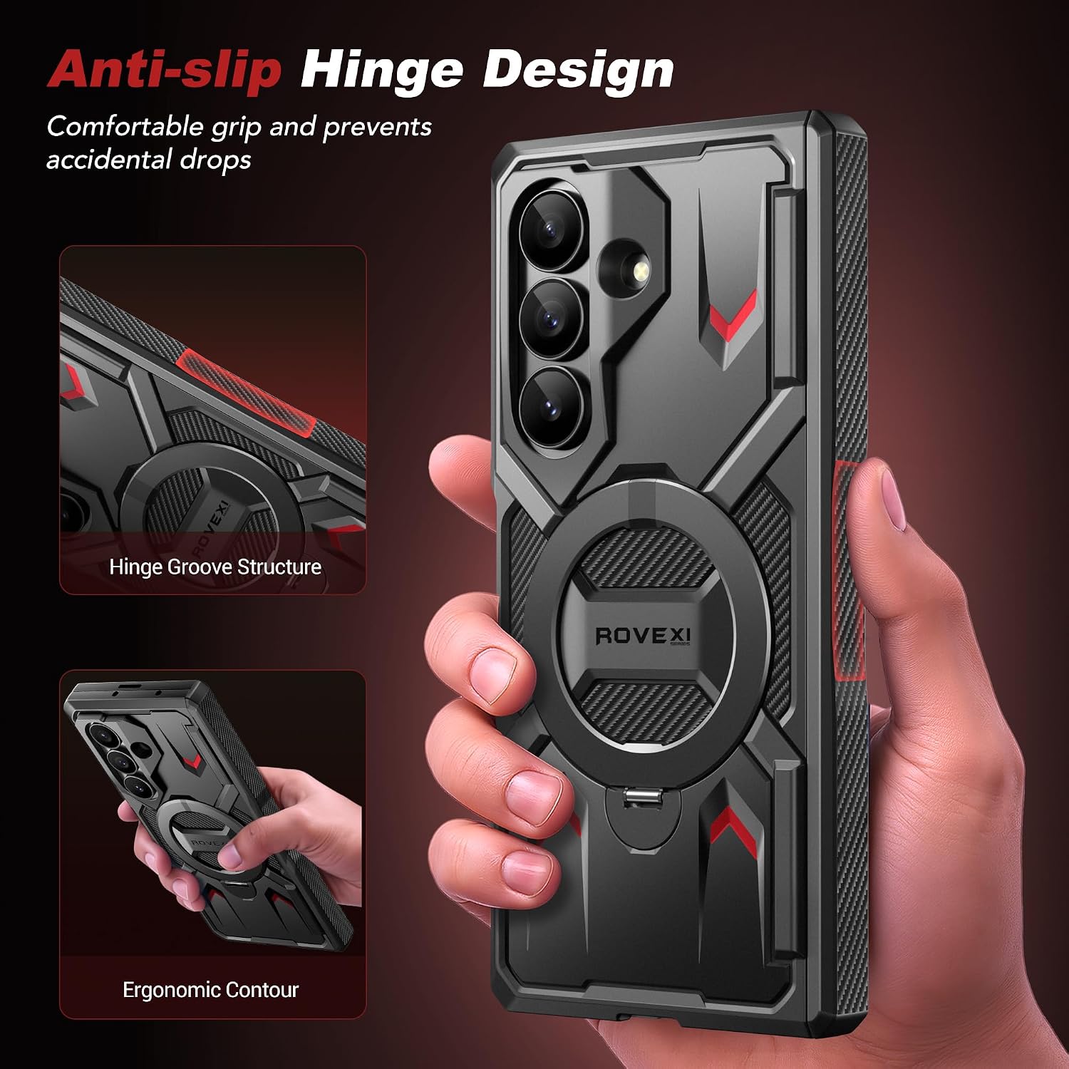 Galaxy Z Fold 8 360° Magnetic Stand Case with Privacy Screen Protector