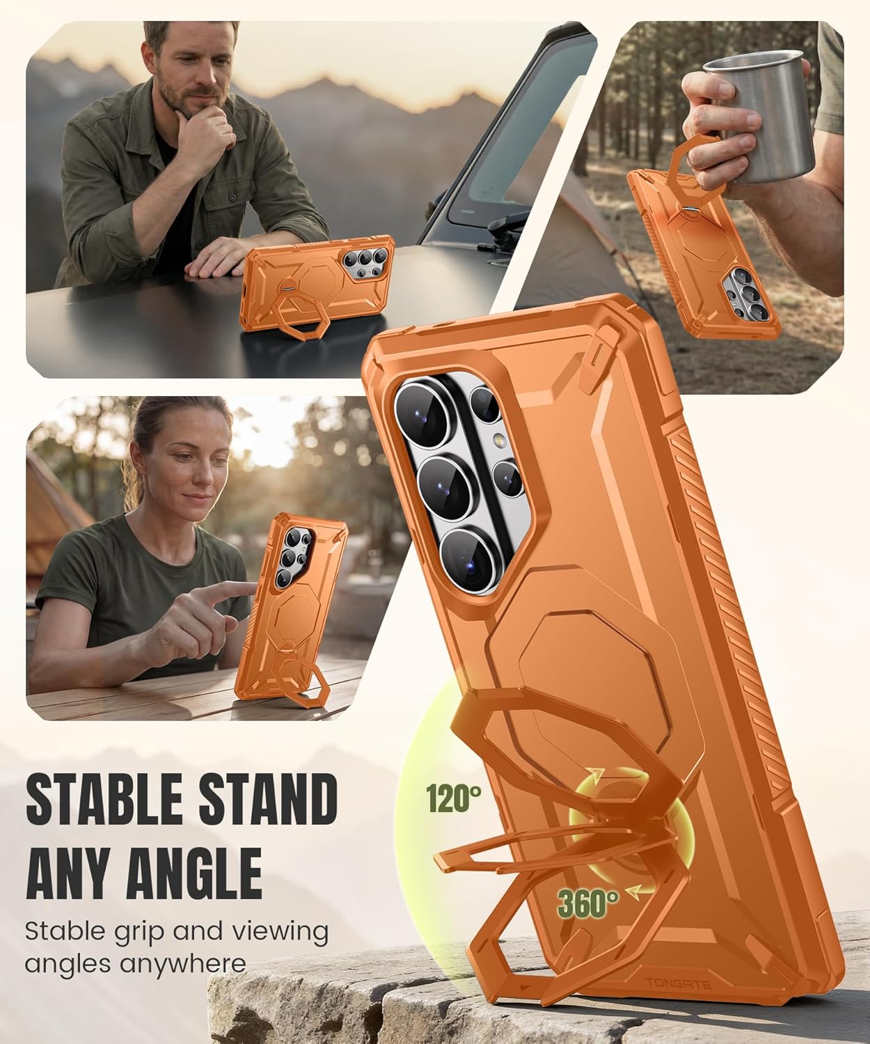 Samsung S26 Ultra Case with 360° Spin Magnetic Stand