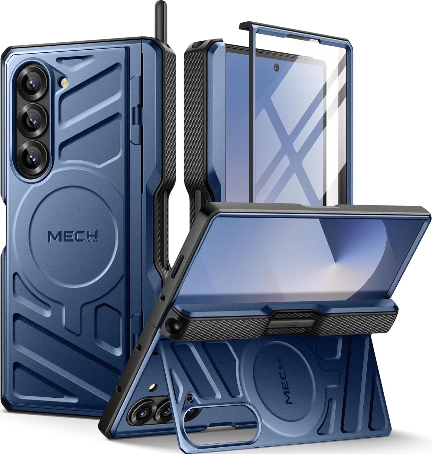 TONGATE Magnetic for Z Fold 6 Case with S Pen Holder & Stand