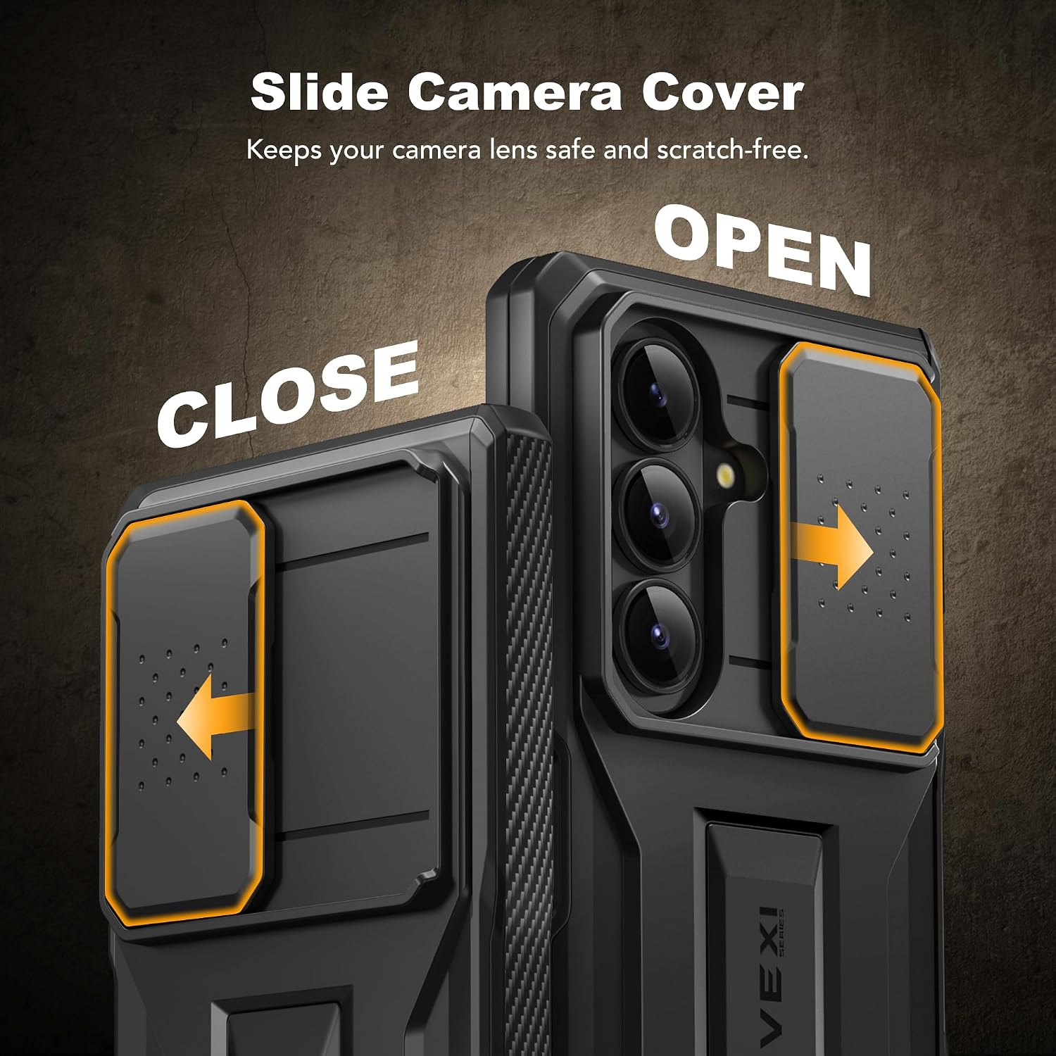 Galaxy Z Fold 8 Slide Camera Cover Case with Stand, Belt Clip & 2 Privacy Screen Protector