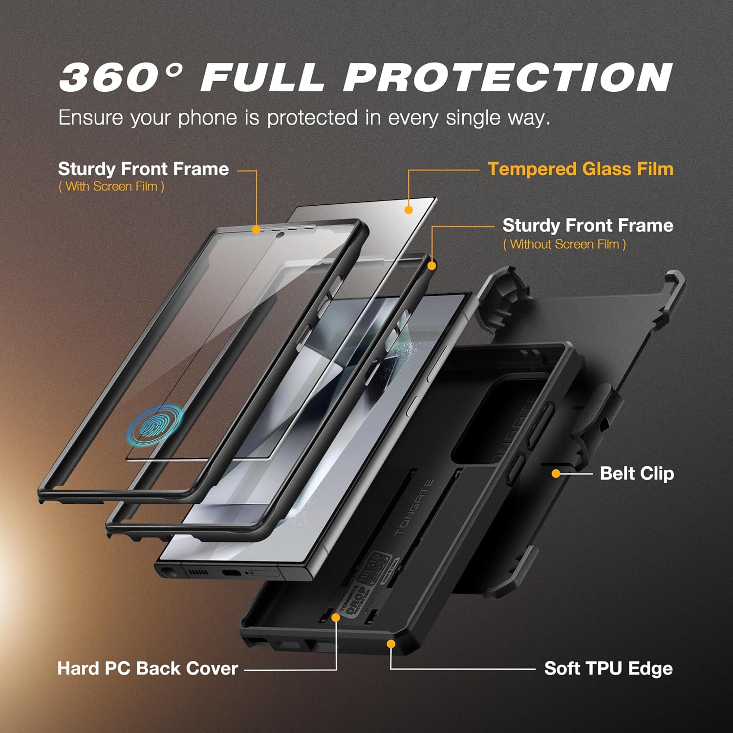 TONGATE for Samsung Galaxy S24 Ultra Case