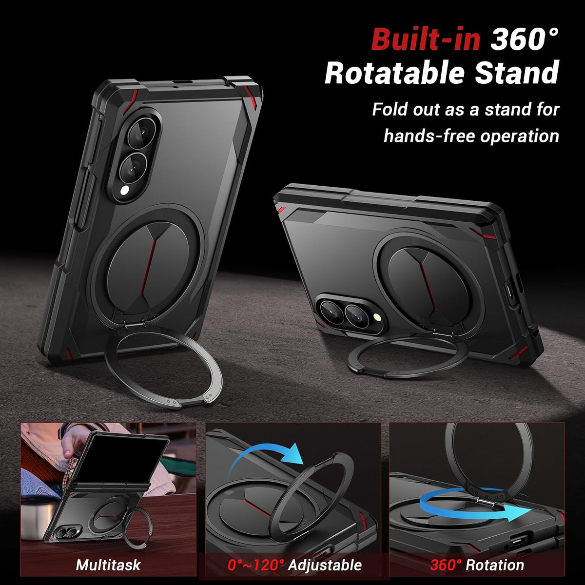 Galaxy Z Fold 8 Magnetic Rotating Stand Case