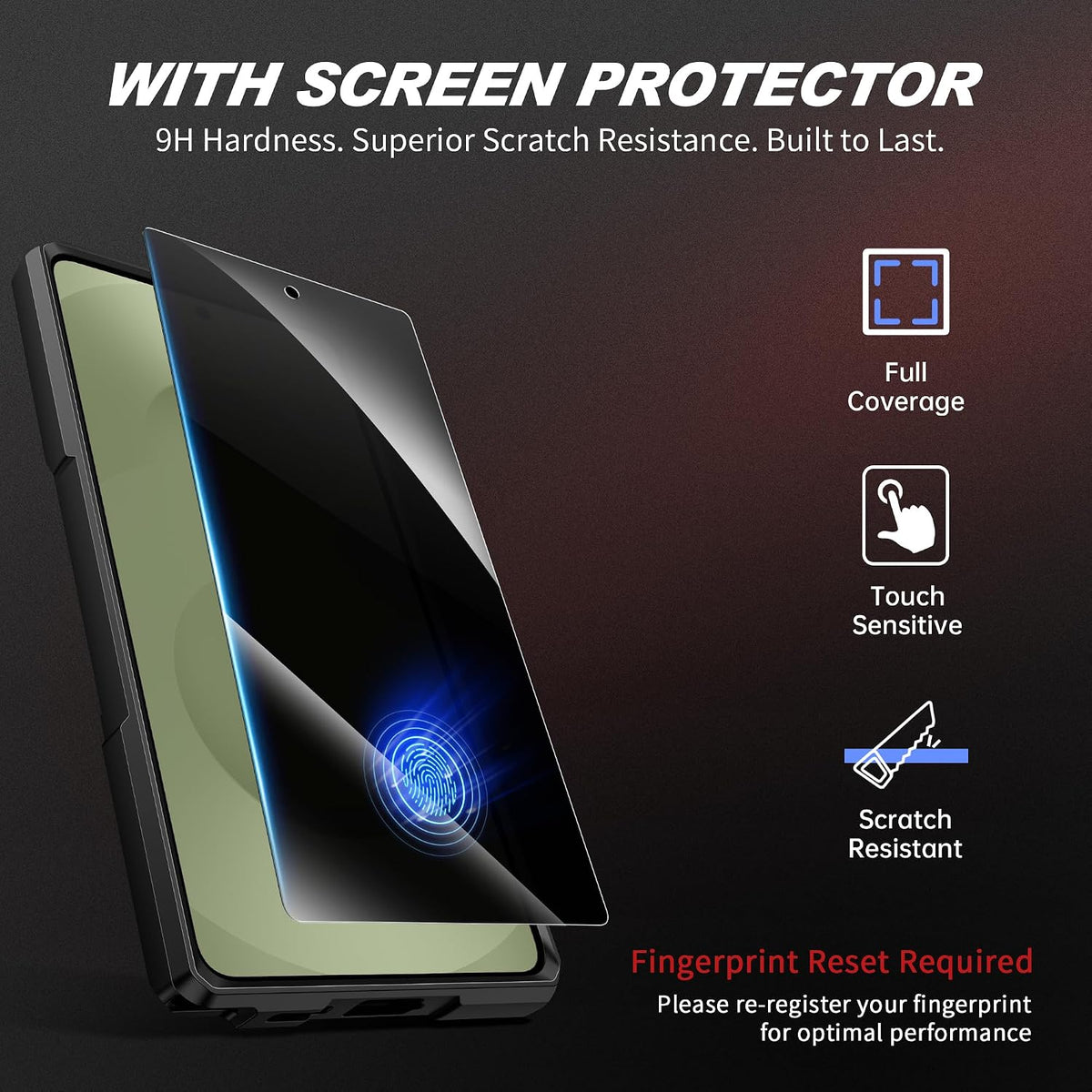 Galaxy S25 Ultra Magnetic Stand Case with Privacy Screen Protector