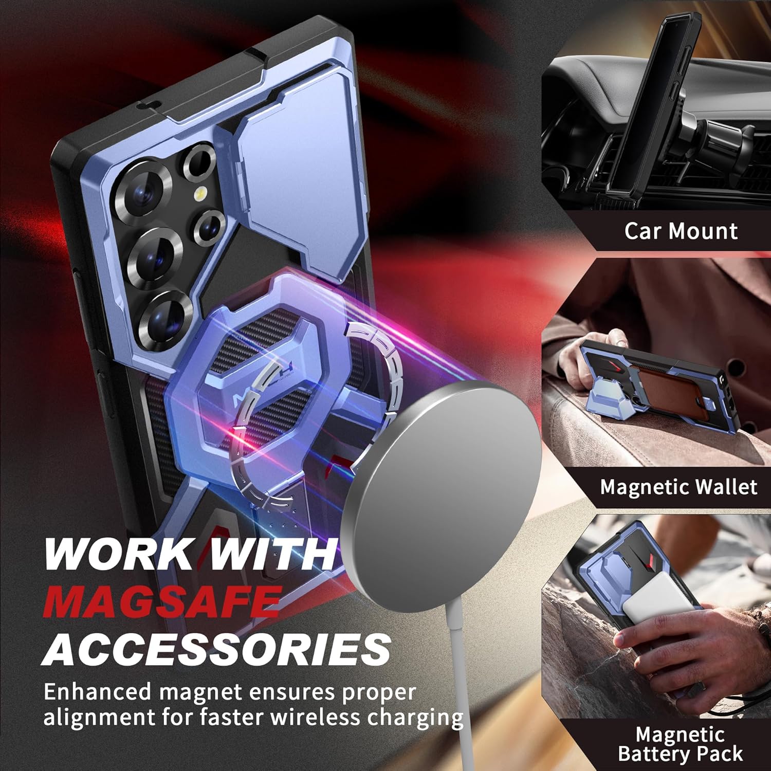 Samsung S25 Ultra Magnetic Case with Belt Clip
