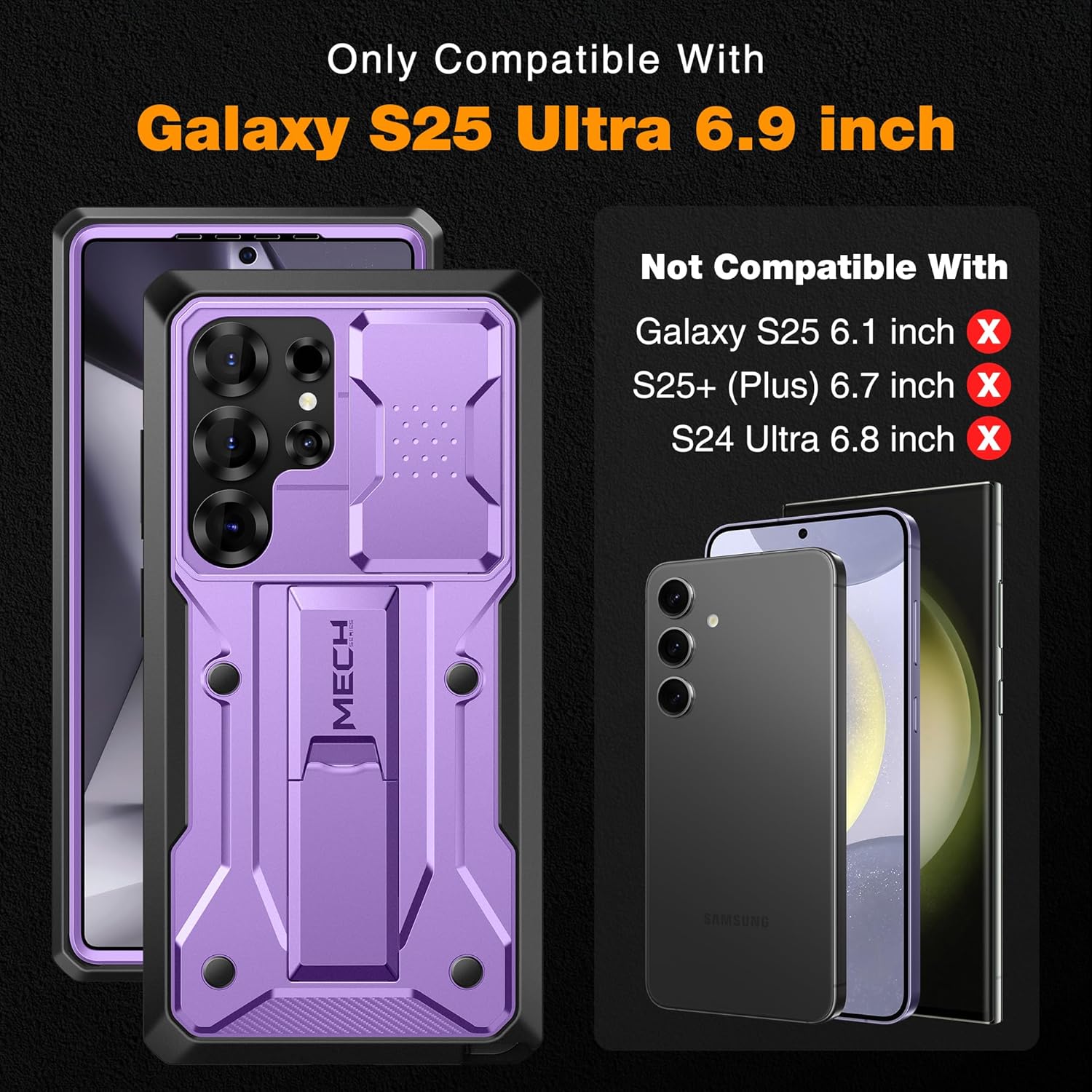 TONGATE for Samsung Galaxy S25 Ultra Case Purple