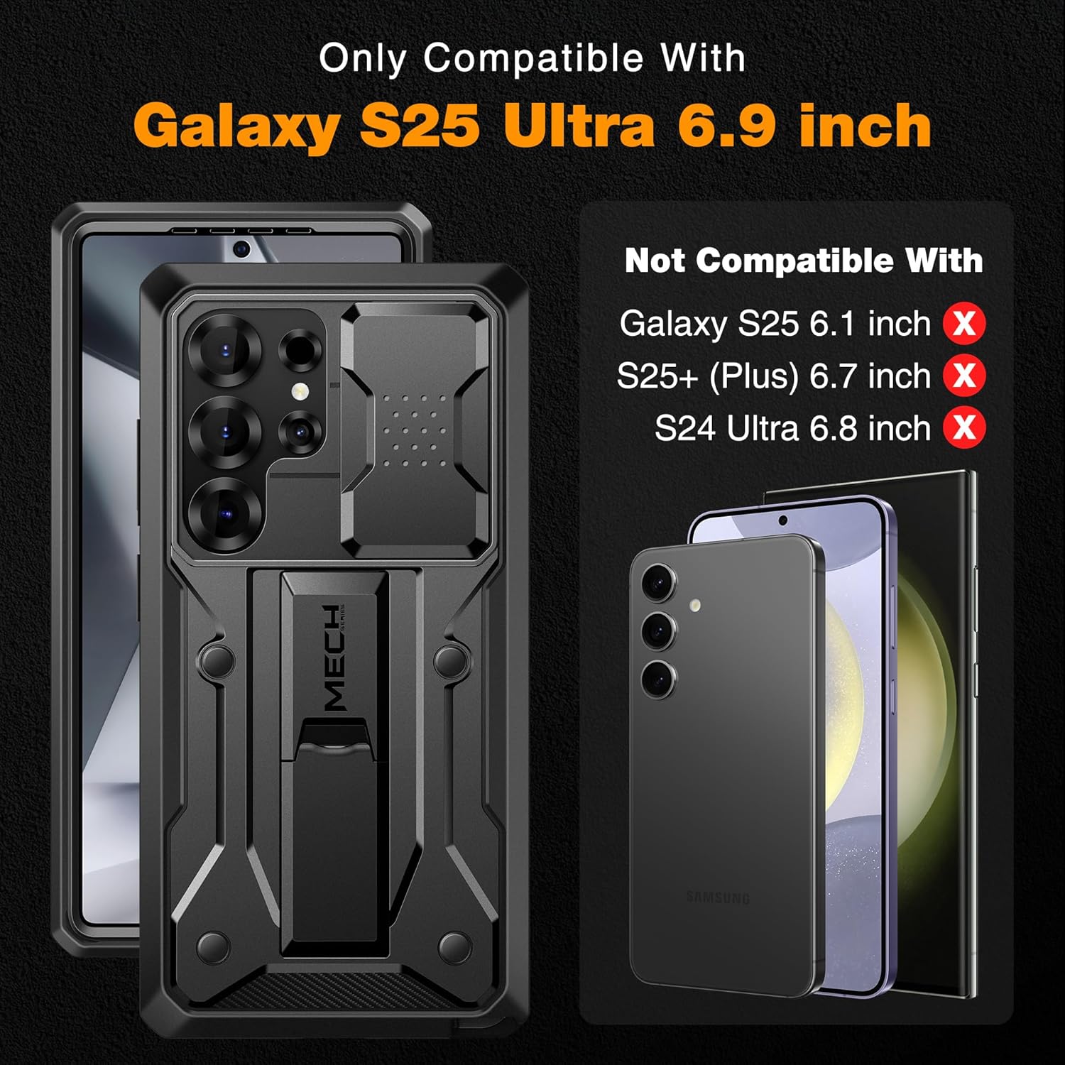 TONGATE for Samsung Galaxy S25 Ultra Case Black