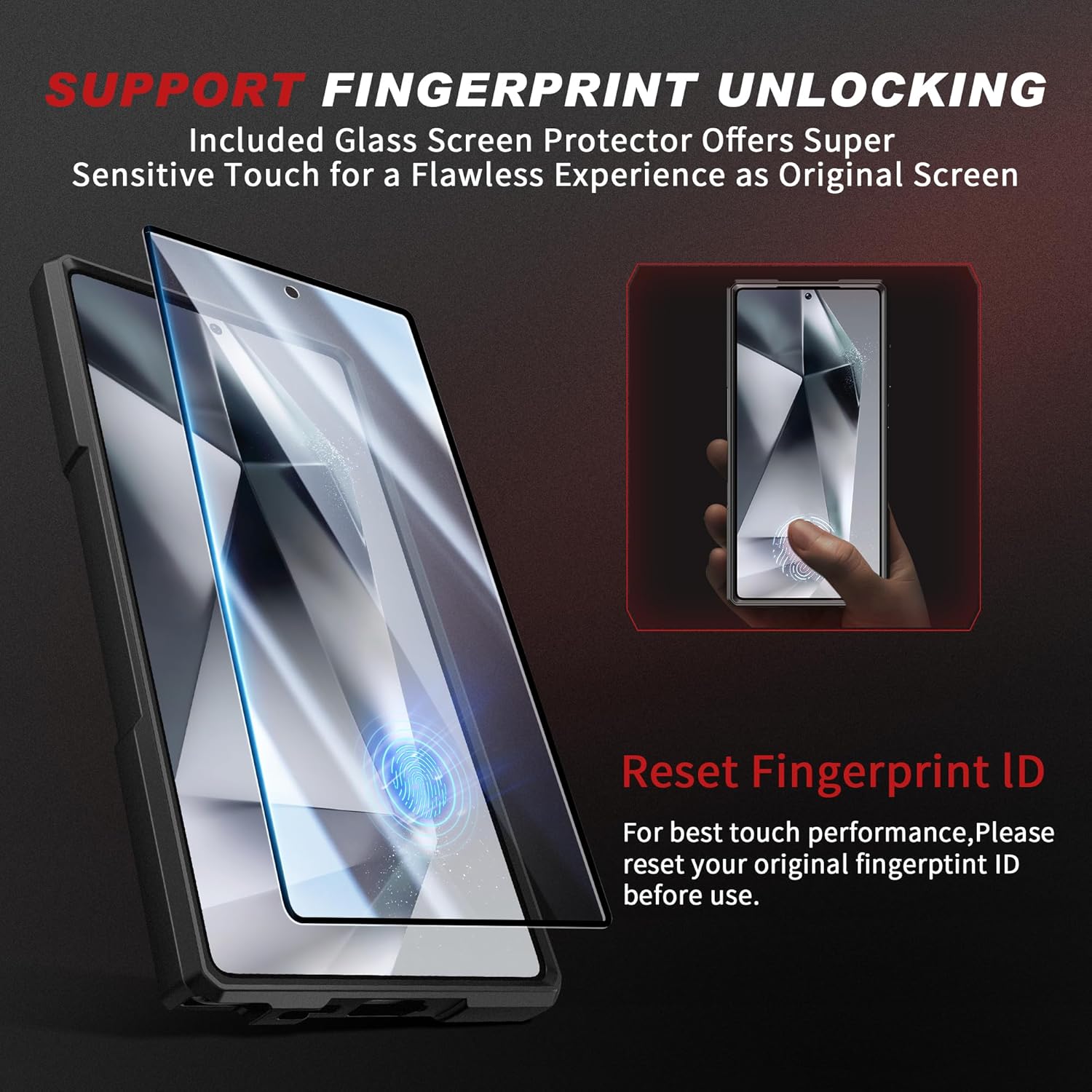 TONGATE Magnetic Case for Galaxy S25 Ultra, Ring Stand with Screen Protector
