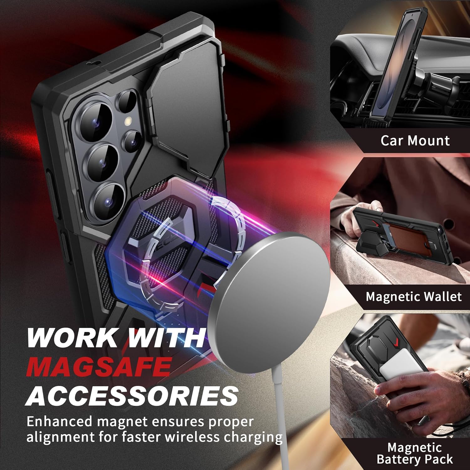 TONGATE Magnetic Stand for Samsung Galaxy S26 Ultra Case