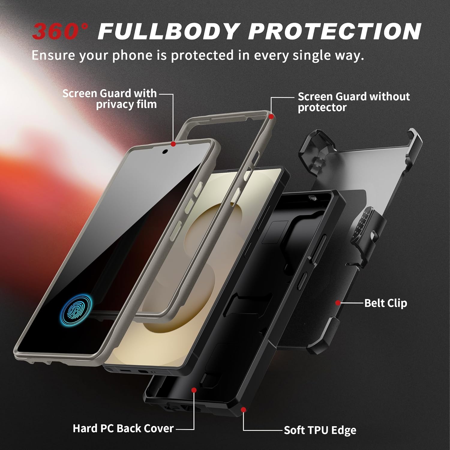 TONGATE Magnetic Case for Galaxy S25 Ultra