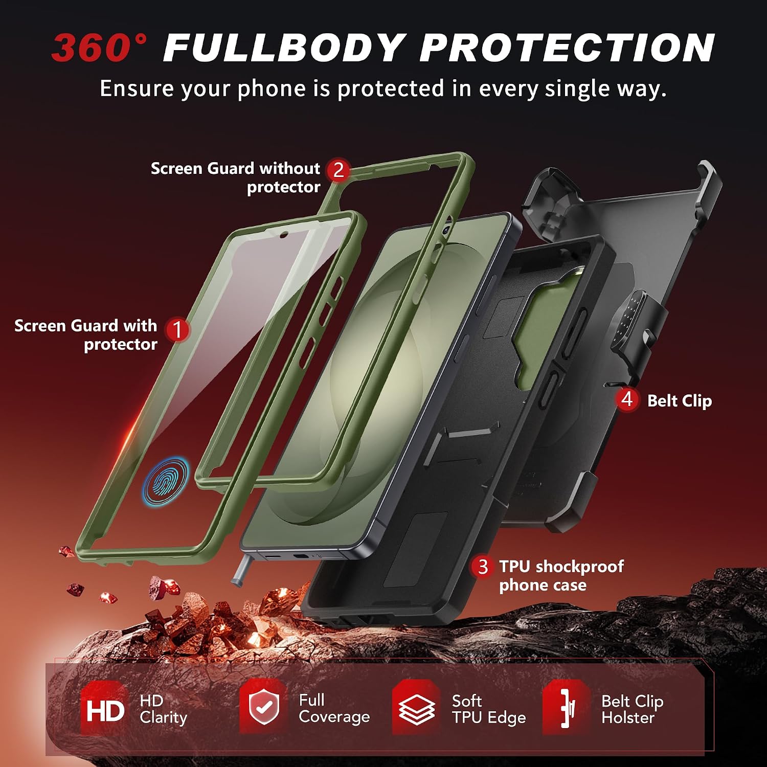 Galaxy S26 Ultra Magnetic Stand Case with Belt Clip