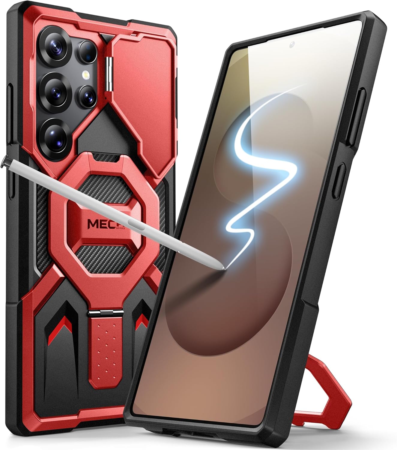 TONGATE Magnetic Case for Galaxy S25 Ultra, Ring Stand with Screen Protector