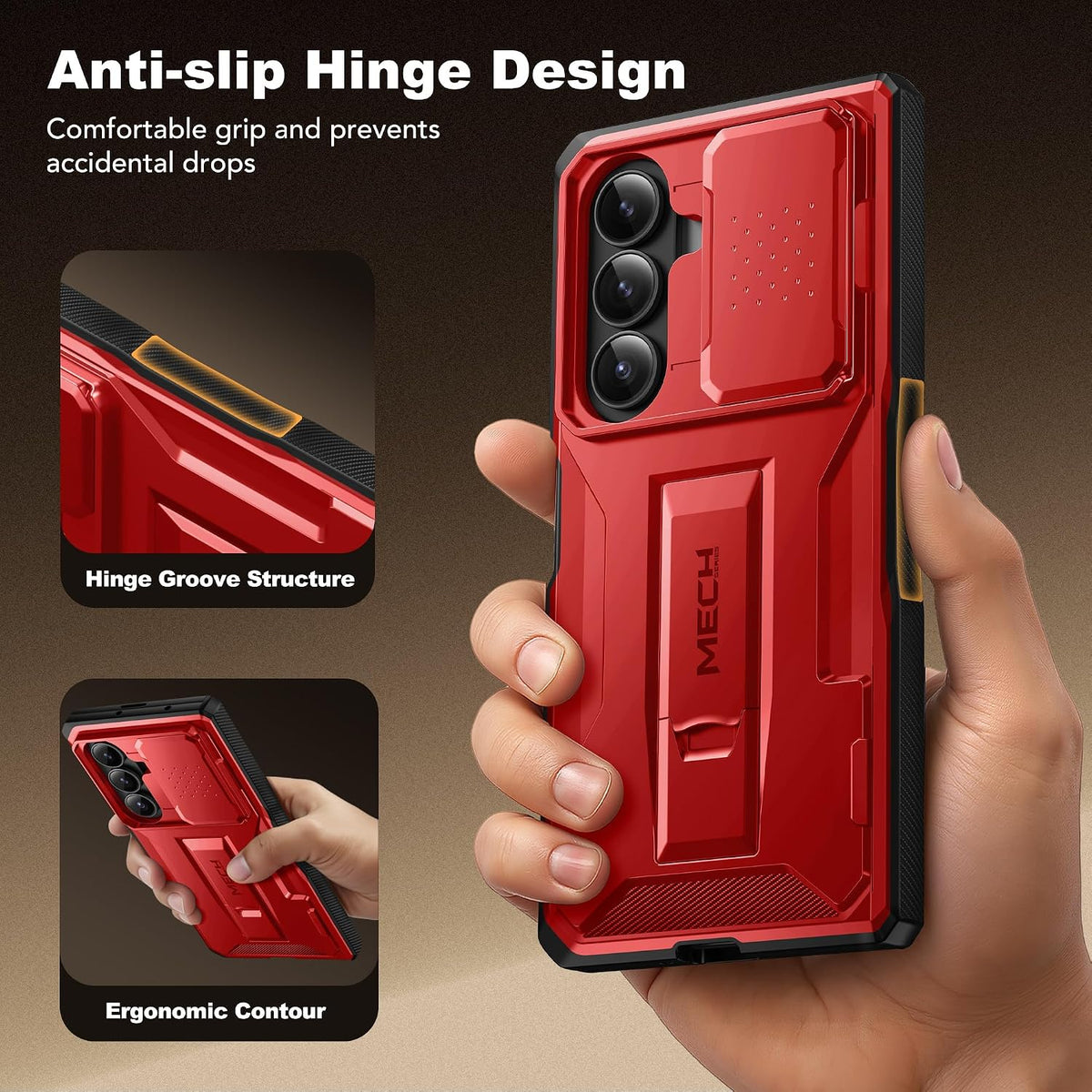Galaxy Z Fold 7 Slide Camera Case with Stand, Belt Clip & Privacy Screen Protector