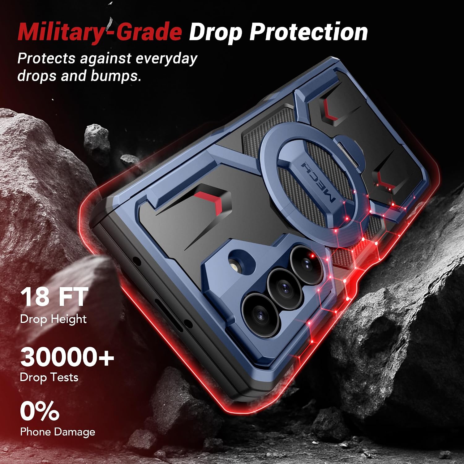 Galaxy Z Fold 7 360° Magnetic Stand Case with Privacy Screen Protector