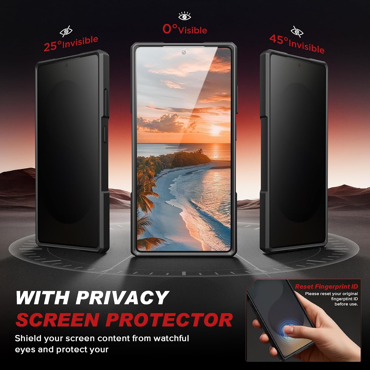 Galaxy S24 Ultra Magnetic Stand Case with Privacy Screen Protector