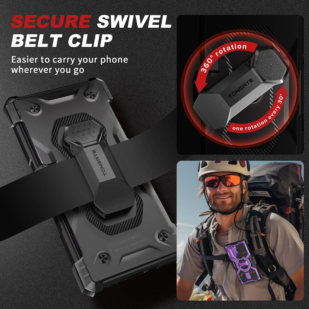 Galaxy S25 Ultra Magnetic Stand Case with Belt Clip & Privacy Screen Protector